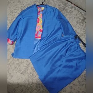 Bright Blue Women's Two-Piece Pantsuit